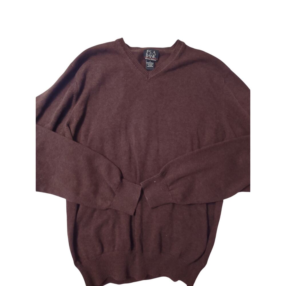 Men's JOS. A. Bank Brown Sweater Medium 100 Percent Pima Cotton‎ Classic Preppy